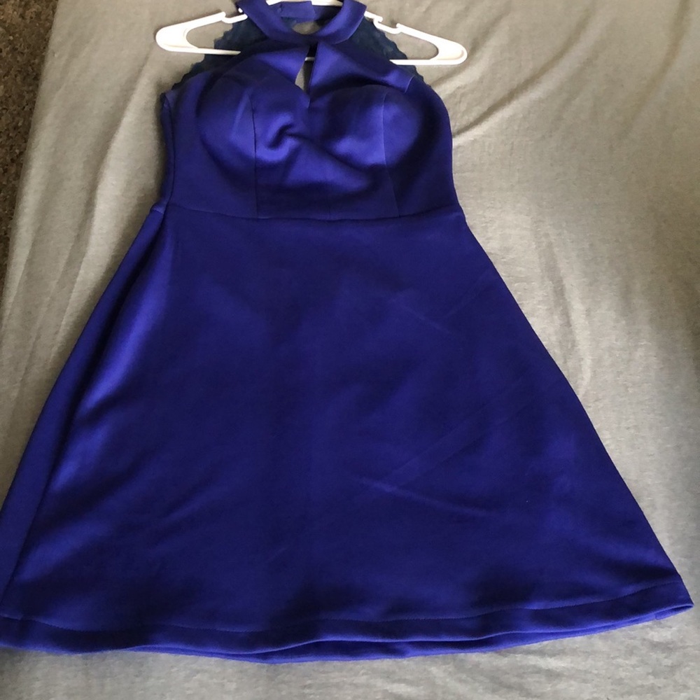 Royal blur dress, comfy and sexy style